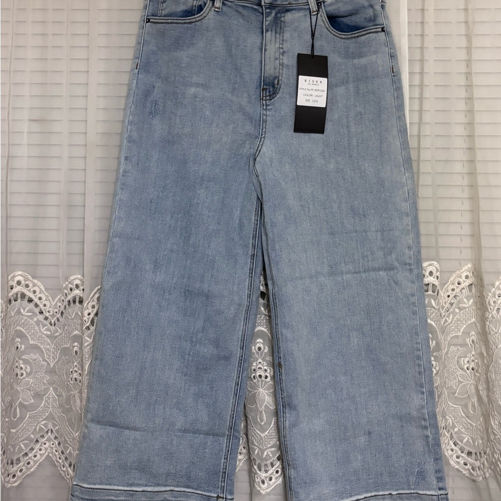 Light Blue Wide Leg Jeans